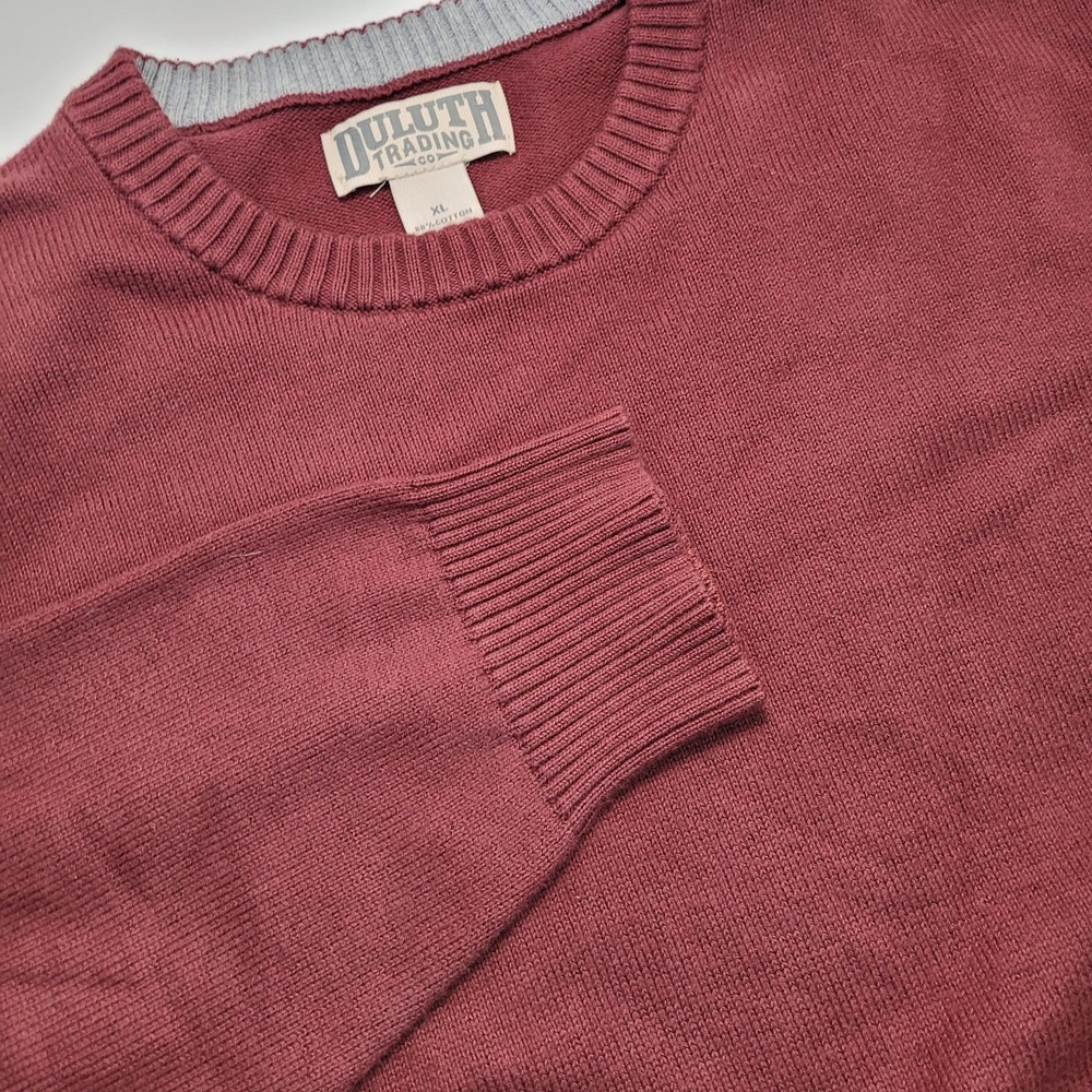 Duluth Trading Men's XL‎ Maroom Crew Neck Pullover Sweater Work Academia Casual
